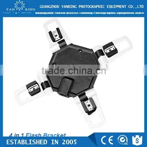 Factory Supply 4 in 1 Mount Adapter Speedlite Flash Umbrella Holder Light Stand Bracket thumbnail-1