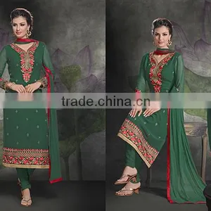 MUSTARD GEORGETTE SALWAR SUIT thumbnail-2