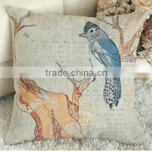 Custom Printed New Design Linen Cotton Cushion Cover Wholesale With Invisible Zipper thumbnail-3