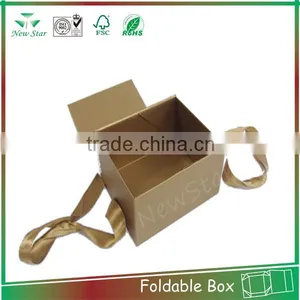 Good Quality Foldable Shopping Box With Ribbon Closure thumbnail-1