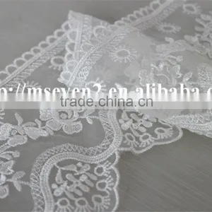 Good Price 9cm Natural Tulle Polyester Lace Fabric for Sale thumbnail-5