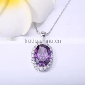 Romantic Wedding Jewelry Sets Design,purple Cubic Zircon Stone Jewelry Set thumbnail-6