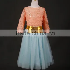 FQ-2 Cheap Latest Dress Designs For Flower Girl Net Dresses thumbnail-5