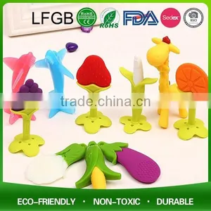 100% Food Grade Soft Different Shape Silicone Baby Teether / Baby Teething Necklace for Biting thumbnail-5