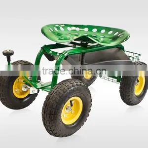 New Design Green Garden Cart With Wheels thumbnail-4
