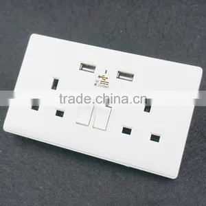 Multi Plug Wall Sockets With Dual Usb Ports Made in China Usb Wall Socket thumbnail-3