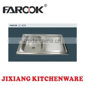 JZ-828 Wholesale Portable Camping Bathroom Stainless Steel Kitchen Hand Wash Sink With Drainboard thumbnail-1