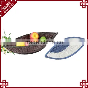 S.D Luxury Leather Gift Packing Basket for Fruit, Festival Gift Basket thumbnail-1