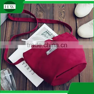Promotional Eco Friendly Custom Fashion Vintage Women Canvas Messenger Bag thumbnail-1