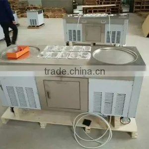 High Quality Compressor Fried Cie Cream Machine Fry Ice Machine ic Pan Maker thumbnail-1