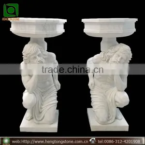 Large White Marble Statue Design Flower Pots Planters thumbnail-1