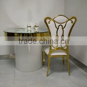 Gold Indian Reception Stainless Steel Wedding Chair thumbnail-1