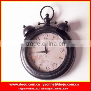 Ancient Black Metal Wall Clock thumbnail-1