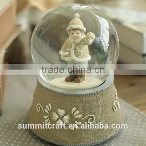 Best Birthday Gift Resin Glass Snow Globe With Blowing Snow Snow Ball thumbnail-1
