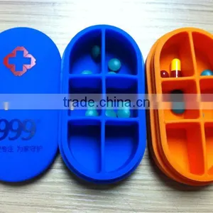 6 Parts Silicone Pill Box Sale to America Market thumbnail-1