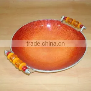 Aluminum Serving Bowls,Designer Aluminum Bowls With Handles,Serving Bowls,Serving Trays,Metal Bowls,Food Bowls,Table Decor thumbnail-1