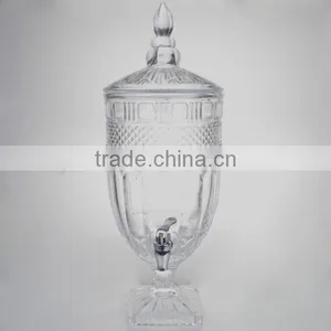 Large Size Machine Pressed Beverage Used Glass Dispenser With Tap thumbnail-1