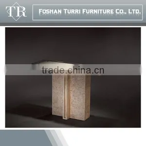 Simple Design Stone Console Table With Tempered Glass thumbnail-4