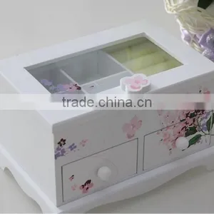 White Wooden Jewelry Box thumbnail-1