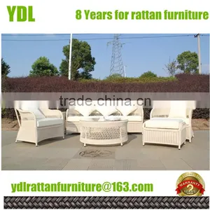 Youdeli PE Rattan Patio Round Aluminum Rattan Dining Chair Furniture thumbnail-1