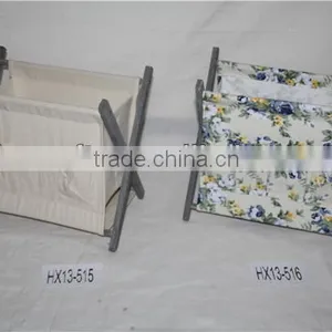 High Quality Grey X Wood Folding Magazine Rack thumbnail-1