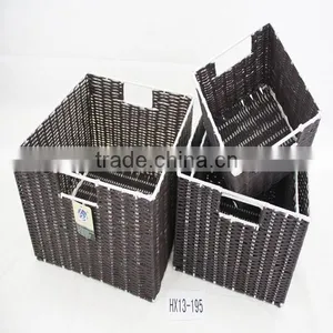 Rattan Storage Basket Plastic Handwoven Basket thumbnail-1