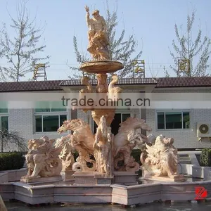 Large Outdoor Natural Stone Animal Fountain for Garden Decoration thumbnail-1