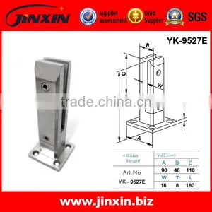 Hot Sale Stainless Steel Glass Fittings/Glass Railing Clamp/Pool Fence Glass Spigot thumbnail-1