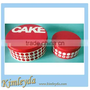 Metal Cookie Jar Cake Iron Storage Can Cake Tin thumbnail-1