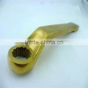Offset Striking Box Wrench 27~120mm Hammer Striking Spanner Alloy Non Sparking Hand Tools Brass Spanner thumbnail-3