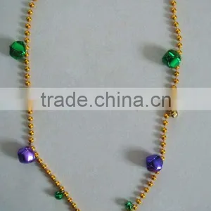 30" Mardi Gras Bell Necklace/30" Bell Beads/necklace/holiday Gift/colorful Necklace/christmas Necklace thumbnail-1