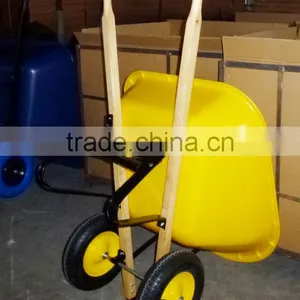 Plastic Double -Wheel Wheel Barrow for US Market thumbnail-2