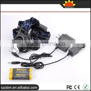 New Arrival High Quality XML T6 LED 2000 Lm Zoomable LED Rechargeable Headlamp With 18650 Batteriy,charger and Car Charger thumbnail-1