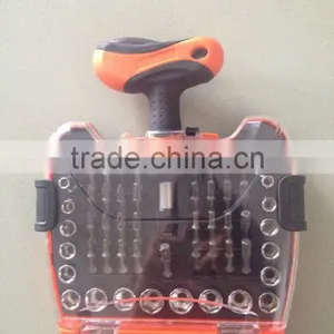 54PCS BIT& SOCKET TOOL SET CR-V HAND TOOL KIT WOOD WORKING TOOLS thumbnail-2