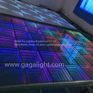 Зеркальная 3D LED танцевальная площадка для эффекта 