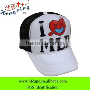 Custom Pre-curved Printing 5 Panel Mesh Trucker Hat Cap thumbnail-1
