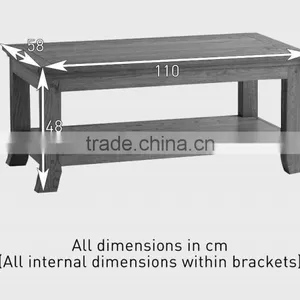 Rustic Oak Wood Coffee Table With 4 Drawers With Good Design and 100% Solid Oak Wood Furniture thumbnail-4