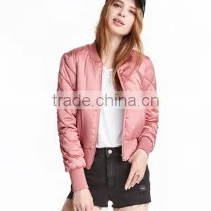Custom Ladies Winter Wear Bomber Jacket Wholesale thumbnail-1