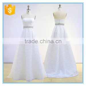 Chaozhou Strapless A-line Trailing Wedding Dress With Beaded thumbnail-1