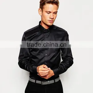 Classic Formal Slim Fit Black Shirt for Men thumbnail-1