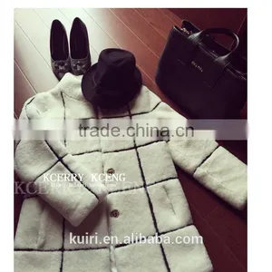 Europe Style 2015 Hot Salestype Winter Woman Sheep Fur Skin Overcoat Lady Faux Fur Jackets thumbnail-5