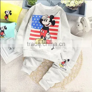 HOT SALE Spring Autumn Baby Boy Girls Print Cartoon Brand Character T-shirt+pants 2 Sets Kids Fashion Clothes Baby Sports Suits thumbnail-3