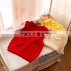 S32898W Good Quality Children Girls Spring Autumn Sweater Kids Vest Baby Girls Tank Top Children's Sweaters thumbnail-1