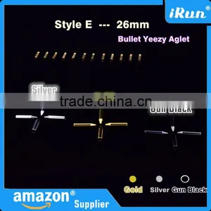 (MOQ:100pcs) 26mm Yeezy Lace Bullet Metal Tips for Sneaker Shoes - Metal Aglets Shoelaces Tips Replacement for Air Yeezy Shoes thumbnail-1