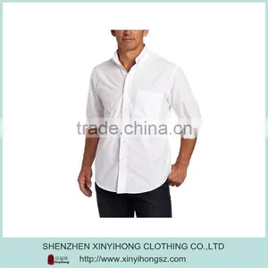 Custom Made Man's Long Sleeve Pocketd White Woven Shirts thumbnail-1