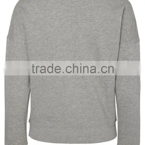 2016 Wensfashion Costume Women Leather and LightGrey Long Sleeved Sweatshirt With Hood thumbnail-4
