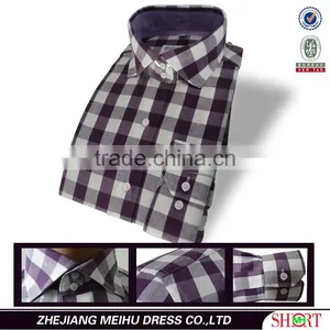 2017 New Brand Plaid Autumn Oxford Mens Slim Fit Fashion Shirt thumbnail-1