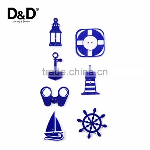 D&D 7pcs/lot 2-Holes Mixed Wooden Button Sailor Series Craft Buttons Scrapbook Craft&Garment Button Accessories thumbnail-1