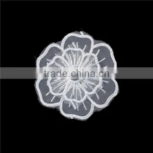 Polyester & Acrylic Patches DIY Scrapbooking Craft Flower White Custom Appliques thumbnail-1