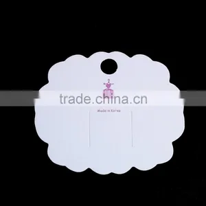 Paper Jewelry Display Card Cloud White Skirt Pattern 8cm(3 1/8") x 7cm(2 6/8"), 1 Piece thumbnail-1